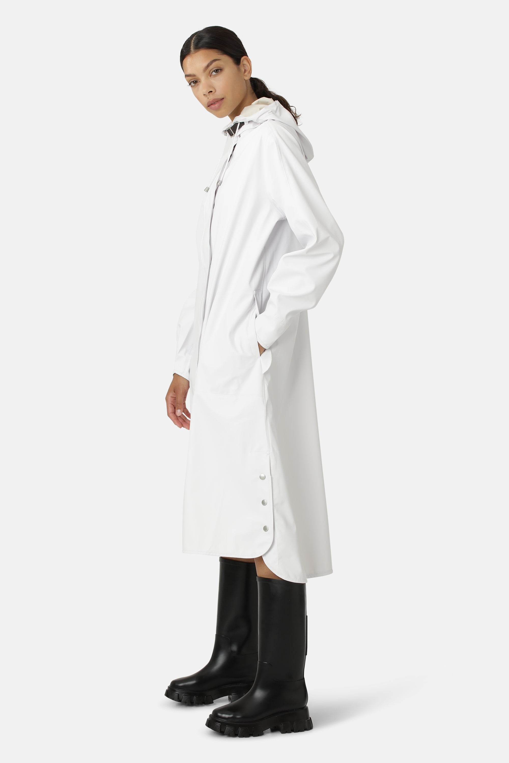Impermeable Largo Ligero - White